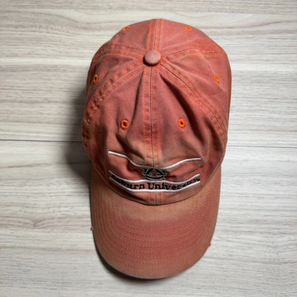 The Game Auburn University Hat Mens OSFM Orange Good Vintage 1996 Dad Cap 90s